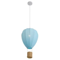 Kinder QAZQA Kinder-Pendelleuchte Blau Heißluftballon - Air Balloon