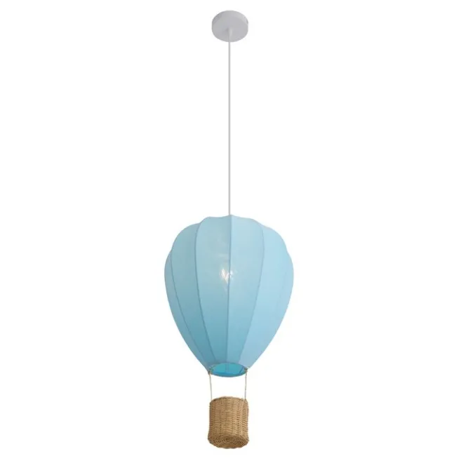 Kinder QAZQA Kinder-Pendelleuchte Blau Heißluftballon - Air Balloon