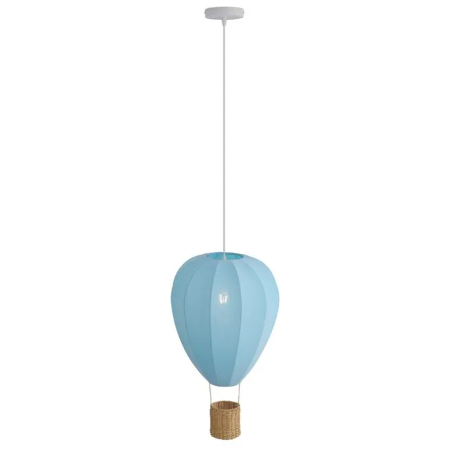 Kinder QAZQA Kinder-Pendelleuchte Blau Heißluftballon - Air Balloon