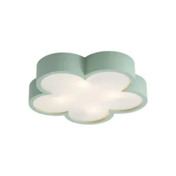 Kinder QAZQA Kinderzimmer-Deckenleuchte Grün mit Weiß - Lucille