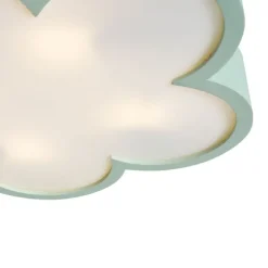 Kinder QAZQA Kinderzimmer-Deckenleuchte Grün mit Weiß - Lucille