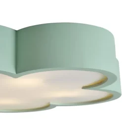 Kinder QAZQA Kinderzimmer-Deckenleuchte Grün mit Weiß - Lucille