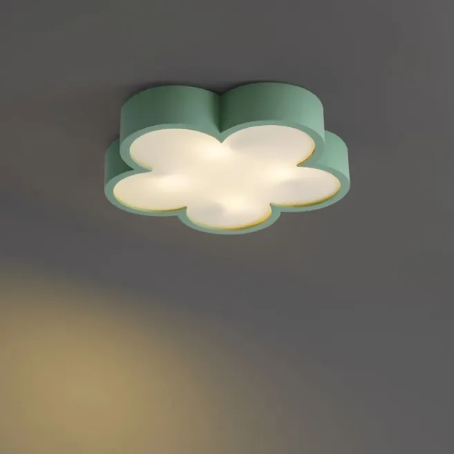 Kinder QAZQA Kinderzimmer-Deckenleuchte Grün mit Weiß - Lucille