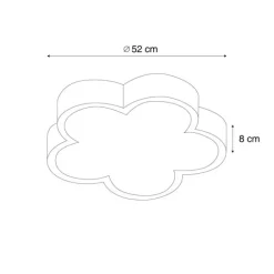 Kinder QAZQA Kinderzimmer-Deckenleuchte Holz mit Weiß - Lucille