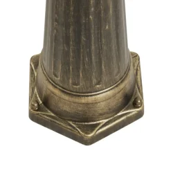 QAZQA Klassische Außenlaterne Antikgold mit klarem Glas 198cm IP44 - London