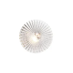 QAZQA Klassische Deckenleuchte schwarz mit Rauchglas 23 cm IP44 - Nohmi