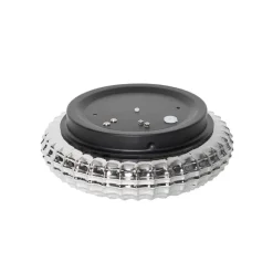 QAZQA Klassische Deckenleuchte schwarz mit Rauchglas 23 cm IP44 - Nohmi