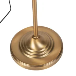 QAZQA Klassische Stehleuchte mit weißem Lampenschirm - Ashley