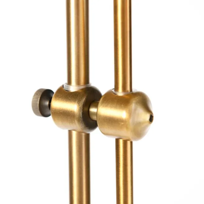 QAZQA Klassische Stehleuchte mit weißem Lampenschirm - Ashley