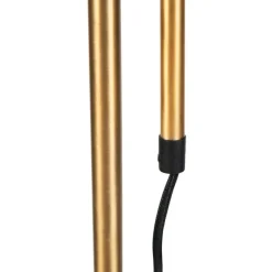 QAZQA Klassische Stehleuchte mit weißem Lampenschirm - Ashley