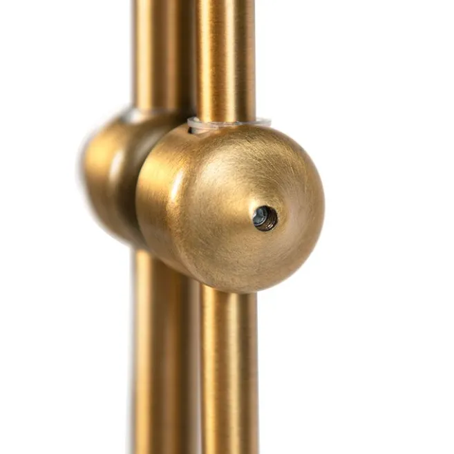 QAZQA Klassische Stehleuchte mit weißem Lampenschirm - Ashley