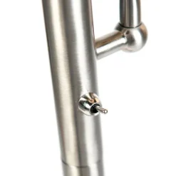 QAZQA Klassische Stehleuchte Stahl mit grauem Lampenschirm und Leselicht - Retro