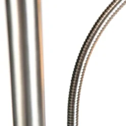 QAZQA Klassische Stehleuchte Stahl mit grauem Lampenschirm und Leselicht - Retro