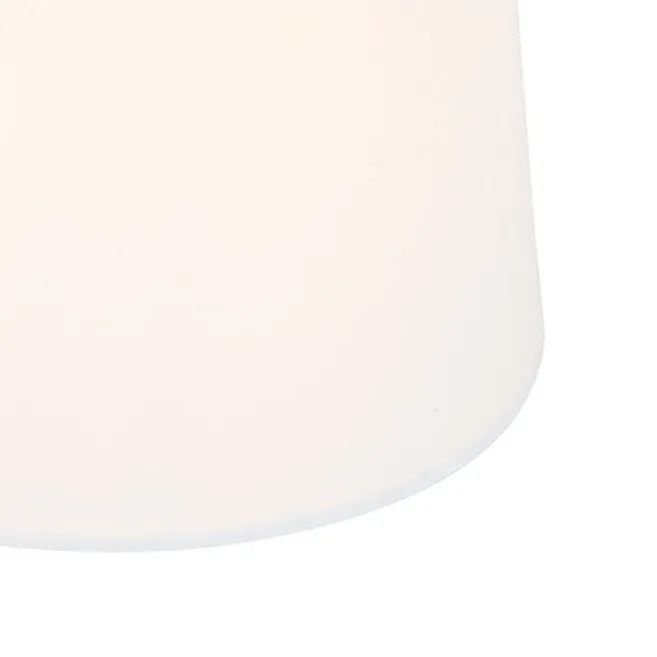 QAZQA Klassische Tischlampe Bronze mit weißem Schirm - Ashley