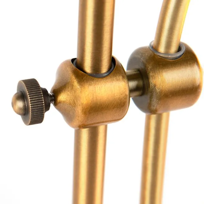 QAZQA Klassische Tischlampe Bronze mit weißem Schirm - Ashley