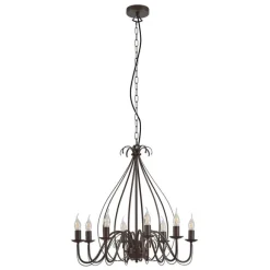 QAZQA Klassischer Kronleuchter Rostbraun 8-flammig - Giuseppe