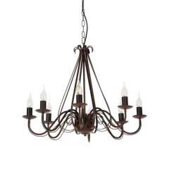 QAZQA Klassischer Kronleuchter Rostbraun 8-flammig - Giuseppe