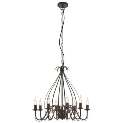 QAZQA Klassischer Kronleuchter Rostbraun 8-flammig - Giuseppe