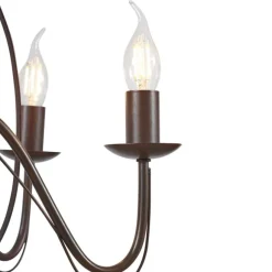 QAZQA Klassischer Kronleuchter Rostbraun 8-flammig - Giuseppe