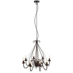 QAZQA Klassischer Kronleuchter Rostbraun 8-flammig - Giuseppe