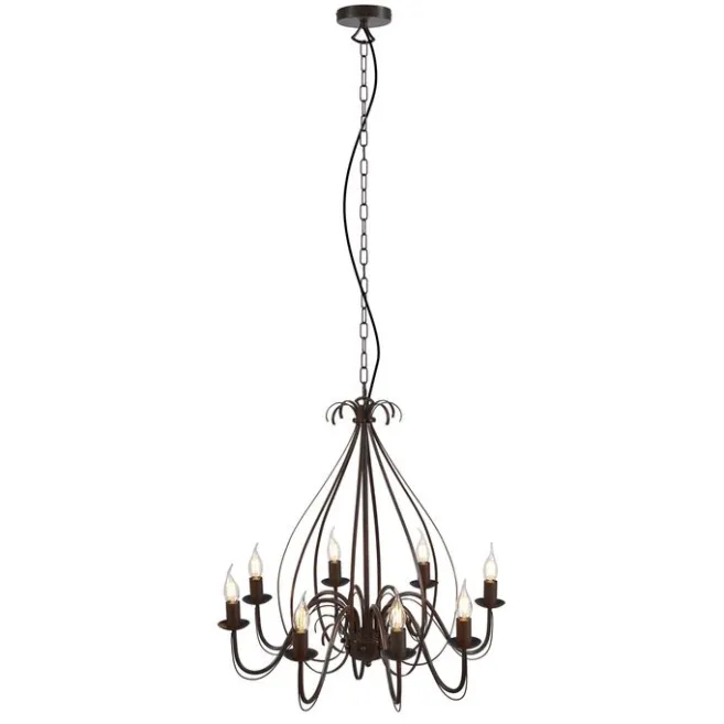 QAZQA Klassischer Kronleuchter Rostbraun 8-flammig - Giuseppe