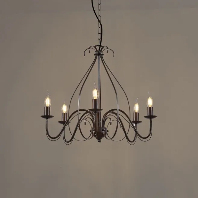 QAZQA Klassischer Kronleuchter Rostbraun 5-flammig - Giuseppe