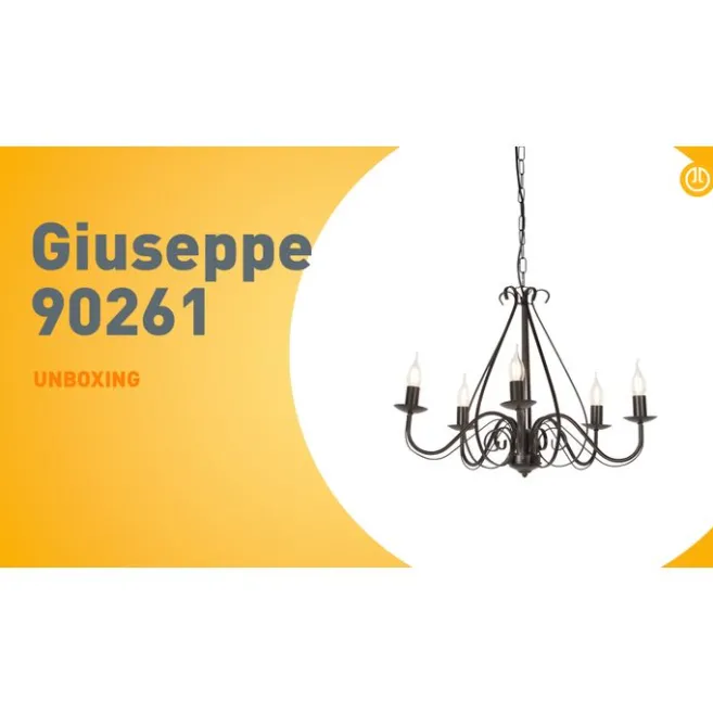 QAZQA Klassischer Kronleuchter Rostbraun 5-flammig - Giuseppe