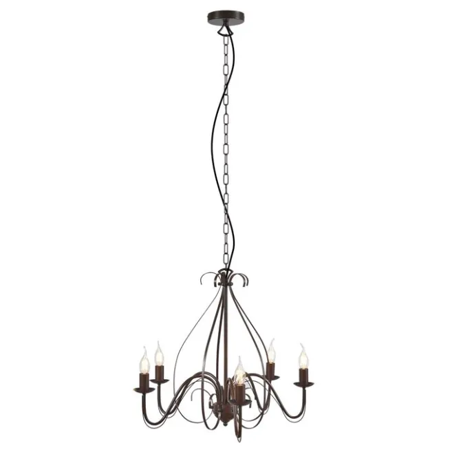 QAZQA Klassischer Kronleuchter Rostbraun 5-flammig - Giuseppe