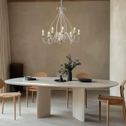 QAZQA Klassischer Kronleuchter Creme 8-flammig - Giuseppe