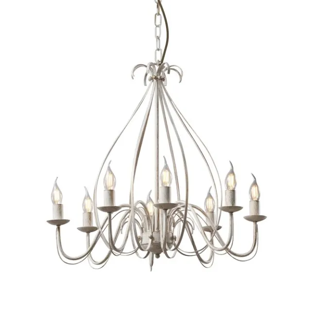 QAZQA Klassischer Kronleuchter Creme 8-flammig - Giuseppe