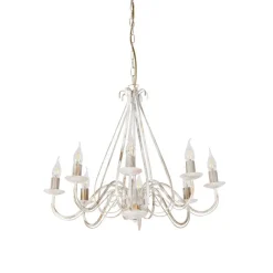 QAZQA Klassischer Kronleuchter Creme 8-flammig - Giuseppe