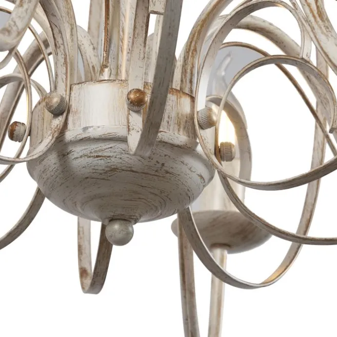 QAZQA Klassischer Kronleuchter Creme 8-flammig - Giuseppe