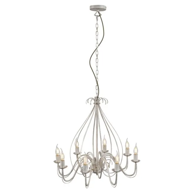 QAZQA Klassischer Kronleuchter Creme 8-flammig - Giuseppe