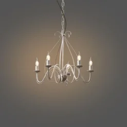 QAZQA Klassischer Kronleuchter Creme 5-flammig - Giuseppe