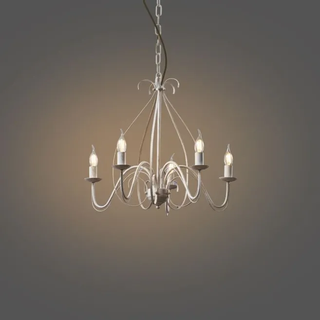 QAZQA Klassischer Kronleuchter Creme 5-flammig - Giuseppe