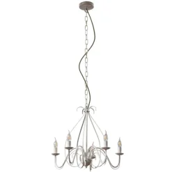 QAZQA Klassischer Kronleuchter Creme 5-flammig - Giuseppe