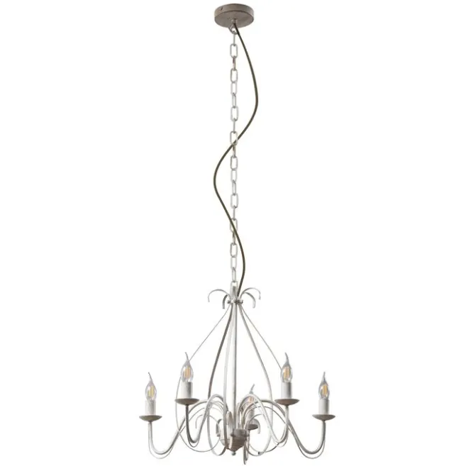 QAZQA Klassischer Kronleuchter Creme 5-flammig - Giuseppe