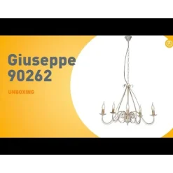 QAZQA Klassischer Kronleuchter Creme 5-flammig - Giuseppe