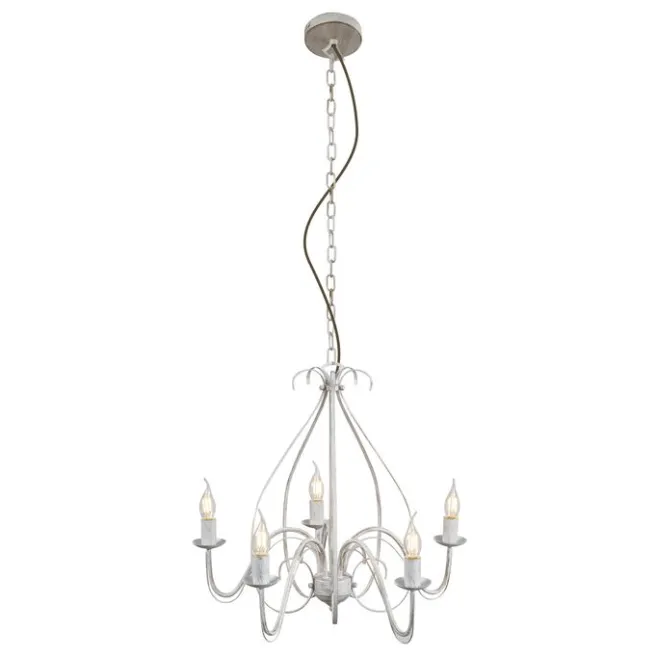 QAZQA Klassischer Kronleuchter Creme 5-flammig - Giuseppe