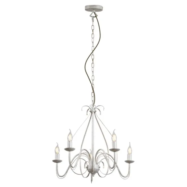 QAZQA Klassischer Kronleuchter Creme 5-flammig - Giuseppe