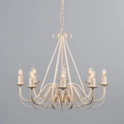 QAZQA Kronleuchter creme mit Klemmkappe 12 cm schwarz - Giuseppe 8