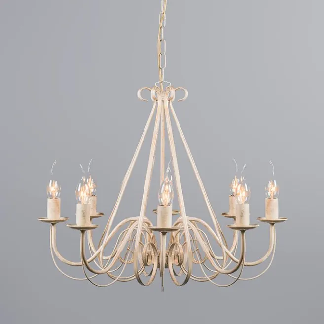 QAZQA Kronleuchter creme mit Klemmkappe 12 cm schwarz - Giuseppe 8