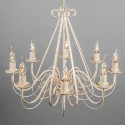 QAZQA Kronleuchter creme mit Klemmkappe 12 cm schwarz - Giuseppe 8