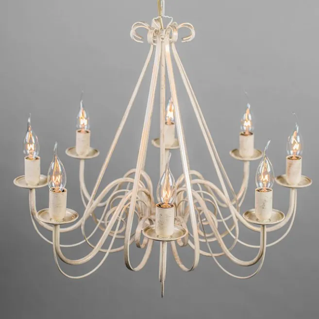 QAZQA Kronleuchter creme mit Klemmkappe 12 cm schwarz - Giuseppe 8