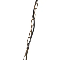 QAZQA Kronleuchter Gold mit plissierter Clamp Cap Creme 5-Licht - Botanica