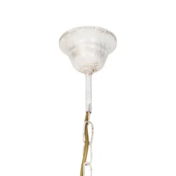 QAZQA Kronleuchter weiße plissierte cremefarbene Klemmkappe 5-Licht - Giuseppe