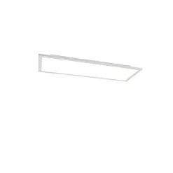 QAZQA LED-Panel aus Stahl 80 cm inkl. LED mit Fernbedienung - Live