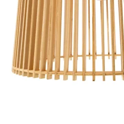 QAZQA Ländliche Außendeckenleuchte aus Holz IP44 - Jayla