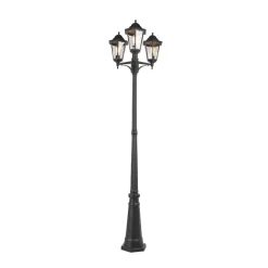 QAZQA Ländliche Außenlaterne schwarz IP44 - New Orleans 3