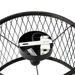 QAZQA Ländliche Deckenleuchte aus schwarzem Rattan 40 cm IP44 - Calamus